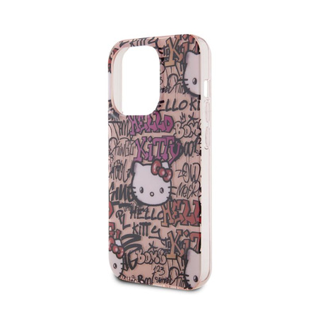 Hello Kitty IML címkék Graffiti - iPhone 15 Pro tok (rózsaszín)