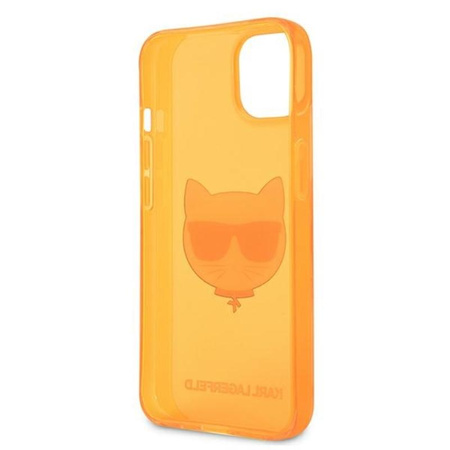 Karl Lagerfeld Choupette Head - iPhone 13 mini tok (fluo narancssárga)