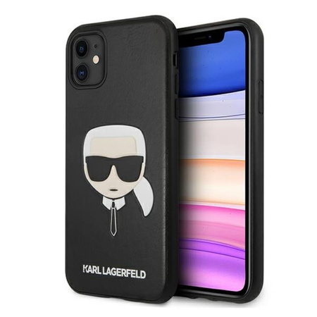 Karl Lagerfeld Silikon Iconic Karl`s Head - iPhone 11 Hülle (schwarz)