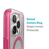Speck Presidio Perfect-Clear avec Impact Geometry + MagSafe - Coque pour iPhone 14 Pro Max avec revêtement MICROBAN (transparent / rose digital)