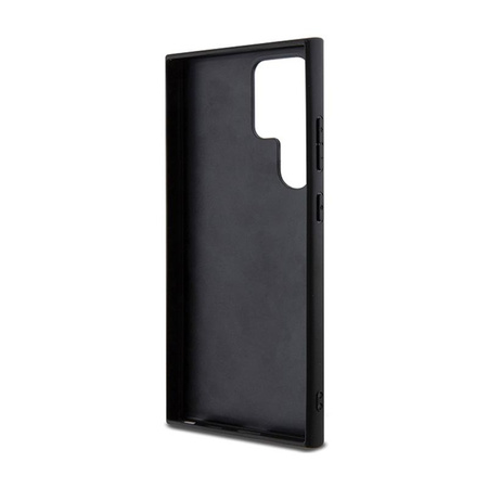 Karl Lagerfeld Saffiano Karl & Choupette Metal Pin - Pouzdro na Samsung Galaxy S24 Ultra (černé)