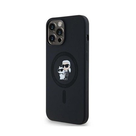 Karl Lagerfeld Silicone Karl & Choupette MagSafe - iPhone 13 Pro Case (noir)