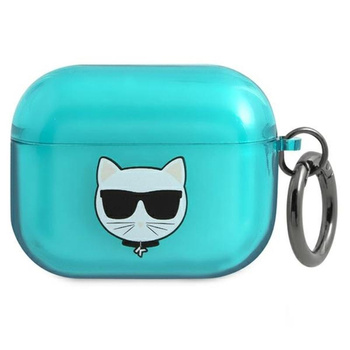 Karl Lagerfeld Choupette Head - Airpods Pro tok (fluo kék)