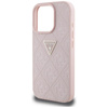 Guess Hot Stamp 4G Pattern Triangle Metal Logo - Hülle für iPhone 16 Pro (rosa)