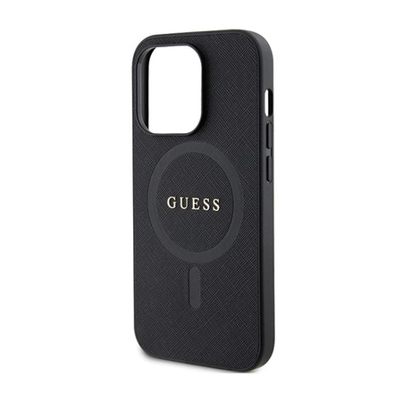 Guess Saffiano MagSafe - Tasche für iPhone 14 Pro Max (schwarz)