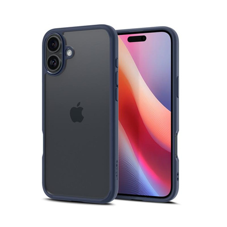 Spigen Ultra Hybrid - Hülle für iPhone 16 (Marineblau)