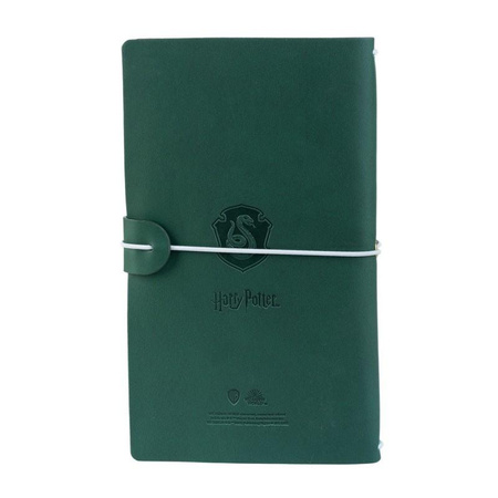 Harry Potter - Slytherin Reise-Notizbuch aus Leder 12x19,6 cm (Grün)