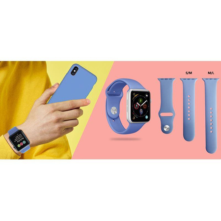 PURO ICON - Elastisches Sportarmband für Apple Watch 42/44/45 mm (S/M & M/L) (rot)