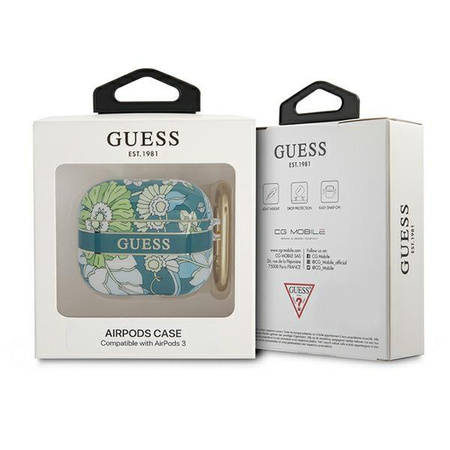 Guess Flower Strap - Airpods 3 tok (zöld)
