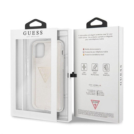 Pouzdro Guess Solid Glitter Triangle - iPhone 11 Pro (zlaté)