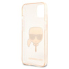 Karl Lagerfeld Karl's Head Glitter - iPhone 13 Mini Tasche (Gold)