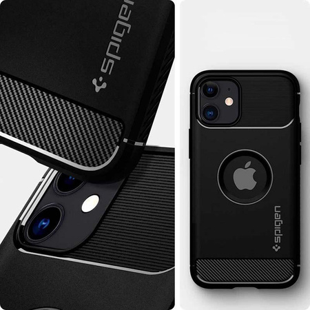 Spigen Rugged Armor - pouzdro pro iPhone 12 / iPhone 12 Pro (černé)