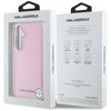 Karl Lagerfeld Saffiano Full Wrapped Elongated Metal Logo MagSafe - Case for Samsung Galaxy S25 (pink)