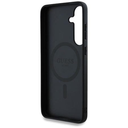 Guess 4G Round Patch Classic Logo MagSafe - Etui do Samsung Galaxy S25+ (brązowy)