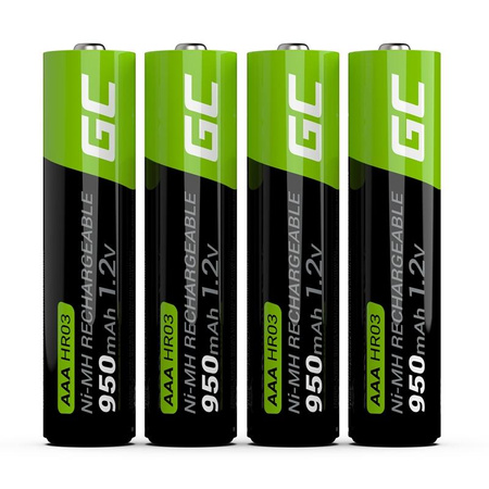 Zelený článek - 4x AAA HR03 950mAh dobíjecí baterie