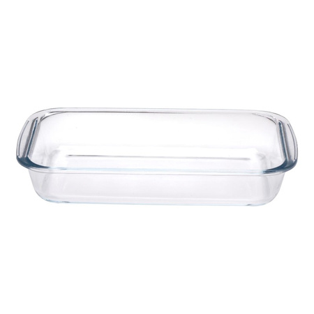 Alpina - Glass ovenproof dish for baking, rectangular, 29.5x17.5x5 cm, 1.6 L