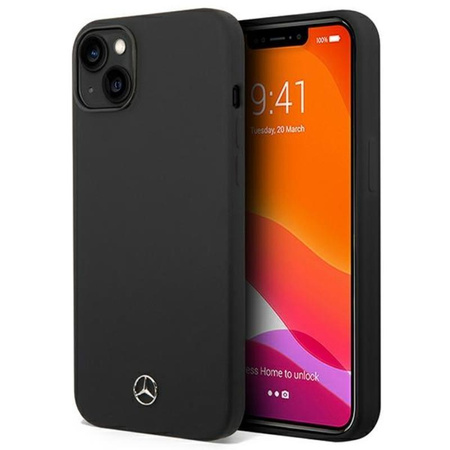 Mercedes Silicone Line MagSafe - iPhone 14 Case (black)
