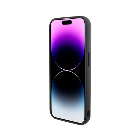 Karl Lagerfeld 3D gumi multi logó - iPhone 15 Pro tok (fekete)