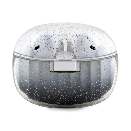 Guess Glitter Gradient - TWS Bluetooth fejhallgató + töltőtáska (fekete)