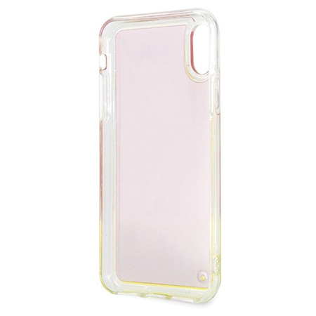 Guess California - Coque pour iPhone Xs / X (Glow in the Dark Sand/Pink)