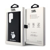 Karl Lagerfeld Silicone Choupette Metal Pin - Tasche Samsung Galaxy S24 Ultra (czarny)