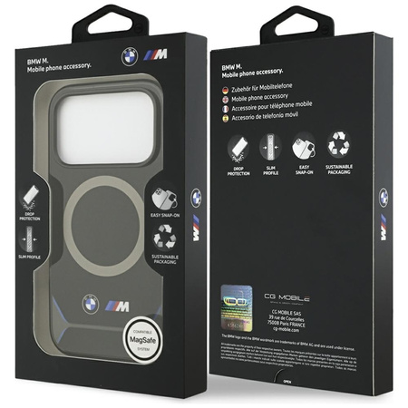BMW M IML Metal Buttons & Logo MagSafe - Case iPhone 17 Pro (black-blue)