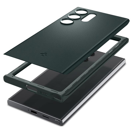 Spigen Thin Fit - Etui pour Samsung Galaxy S24 Ultra (Abyss Green)