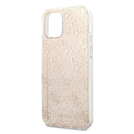 Guess 4G Glitter - pouzdro pro iPhone 12 Mini (zlaté)