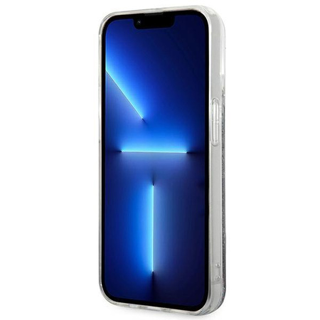 Karl Lagerfeld Monogram Liquid Glitter - Hülle für iPhone 14 Pro Max (Schwarz)