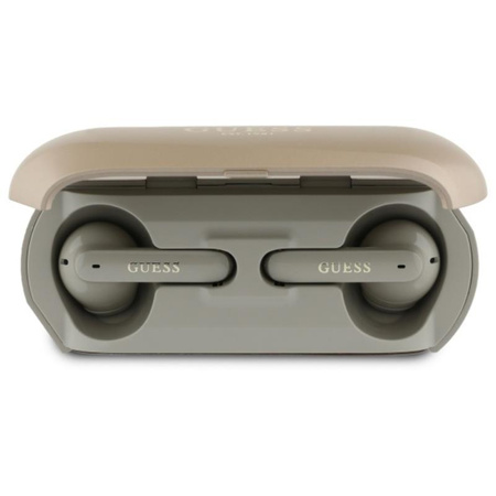 Guess Elongated Metallic Printed Logo - TWS Bluetooth-Kopfhörer + Ladetasche (gold)