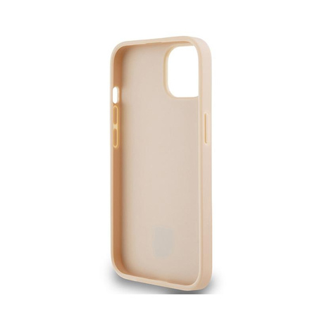 DKNY Leather Mono Stripe & Metal Logo - iPhone 14 / 15 / 13 Case (pink)