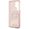 Karl Lagerfeld Rhinestones Karl Head Logo - pouzdro pro Samsung Galaxy S25 Ultra (růžové)
