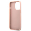 Guess Saffiano 4G Big Silver Logo - Etui iPhone 13 Pro Max (różowy)