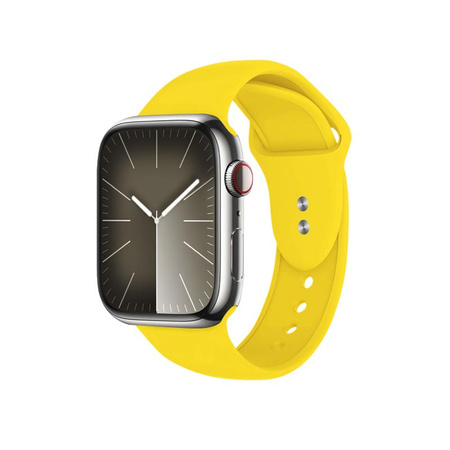 Crong Liquid - Řemínek pro Apple Watch 44/45/46/49 mm (žlutý)
