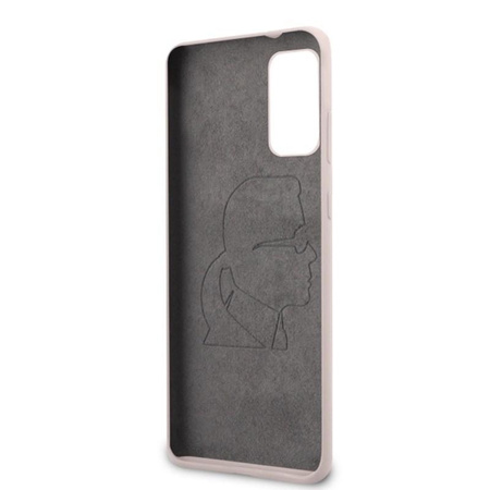 Pouzdro Karl Lagerfeld Fullbody Silicone Iconic - Samsung Galaxy S20+ (růžové)