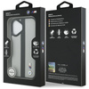Custodia MagSafe con logo BMW M a strisce perforate per iPhone 17 (grigio)