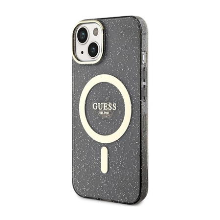 Guess Glitter Gold MagSafe - iPhone 14 Case (Black)