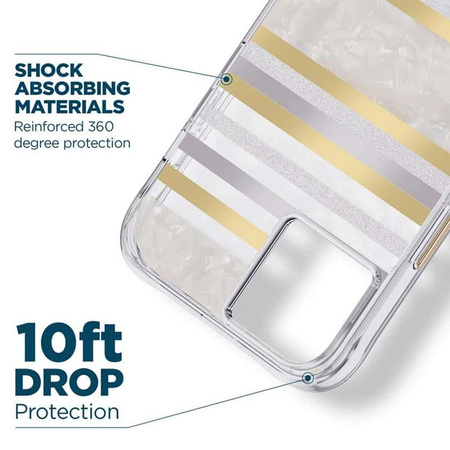 Case-Mate Pearl Stripes MagSafe - Pouzdro zdobené perletí pro iPhone 14 Plus (Pearl Stripes)