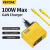 WEKOME WP-U155 Tint Series - Super rychlá nabíječka 2x USB-C a USB-A GaN 100W (žlutá)