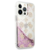 Guess Peony Liquid Glitter - pouzdro pro iPhone 13 Pro (růžové)