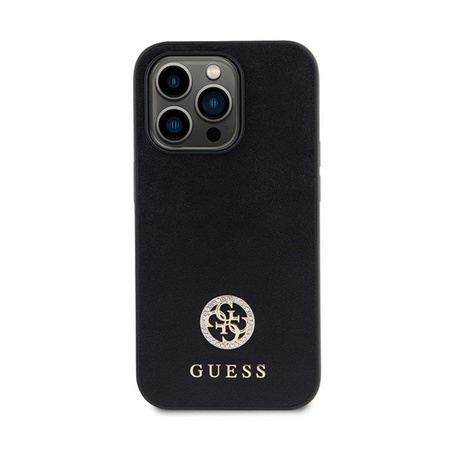 Guess 4G Strass Metall Logo - iPhone 15 Pro Max Tasche (schwarz)