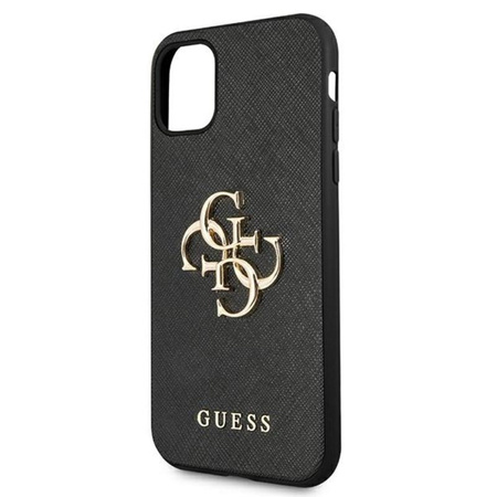 Pouzdro Guess Saffiano 4G Big Metal Logo - iPhone 11 (černé)