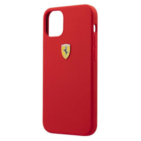 FERRARI On Track Silicone - pouzdro pro iPhone 12 / iPhone 12 Pro (červené)
