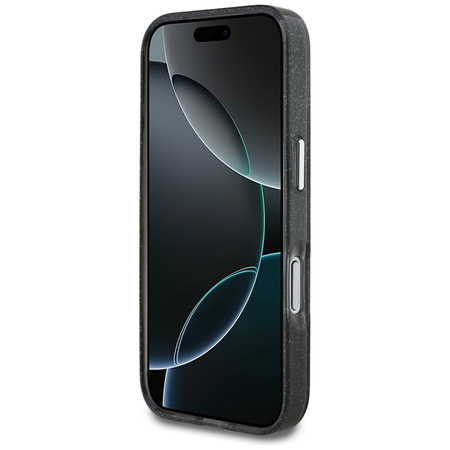 Karl Lagerfeld IML Glitter Karl & Choupette Sketch Logo MagSafe - iPhone 17 Pro Hülle (Schwarz)