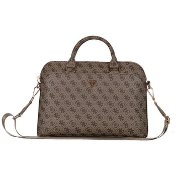 Guess 4G Zipper Pocket Triangle Logo – Laptoptasche 15" (braun)
