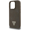 Guess Grained Hot Stamp Peony Triangle Logo MagSafe - Case for iPhone 16 Pro Max (brown)