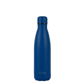 PURO ICON - Edelstahl-Thermoflasche 500 ml (Dunkelblau) (Pulverbeschichtung)