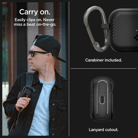 Spigen Mag Armor MagSafe - Tasche für Apple Airpods Pro 1 / 2 (Schwarz)