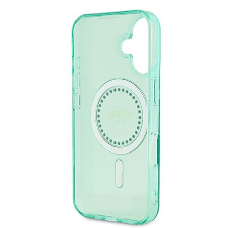 Guess IML Rhinestones MagSafe - Case for iPhone 16 Plus (Green)