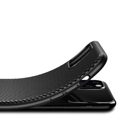 Crong Prestige Carbon Cover - Protective Case for iPhone 11 Pro Max (Black)